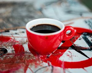 Preview wallpaper cup, coffee, red, drink