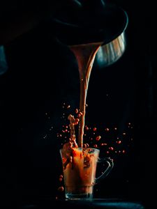 Preview wallpaper cup, coffee, splash, drops, drink