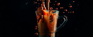 Preview wallpaper cup, coffee, splash, drops, drink