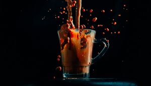 Preview wallpaper cup, coffee, splash, drops, drink