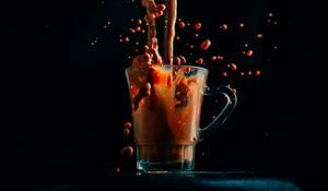 Preview wallpaper cup, coffee, splash, drops, drink