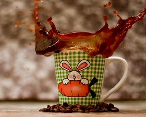 Preview wallpaper cup, coffee, splash, miscellaneous