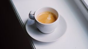 Preview wallpaper cup, coffee, surface