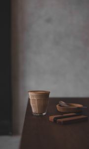 Preview wallpaper cup, coffee, table, drink, blur