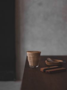 Preview wallpaper cup, coffee, table, drink, blur