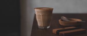 Preview wallpaper cup, coffee, table, drink, blur