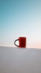 Preview wallpaper cup, coffee, wall, minimalism