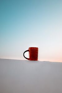 Preview wallpaper cup, coffee, wall, minimalism