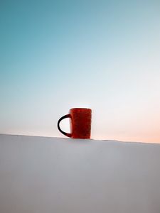 Preview wallpaper cup, coffee, wall, minimalism