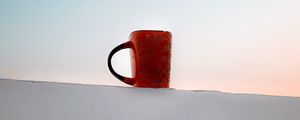 Preview wallpaper cup, coffee, wall, minimalism
