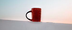 Preview wallpaper cup, coffee, wall, minimalism