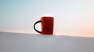 Preview wallpaper cup, coffee, wall, minimalism