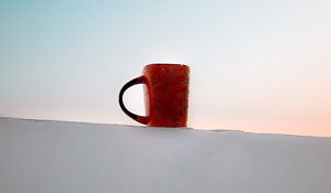 Preview wallpaper cup, coffee, wall, minimalism