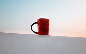 Preview wallpaper cup, coffee, wall, minimalism