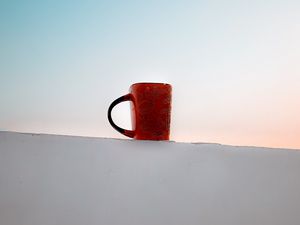 Preview wallpaper cup, coffee, wall, minimalism