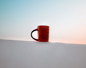 Preview wallpaper cup, coffee, wall, minimalism
