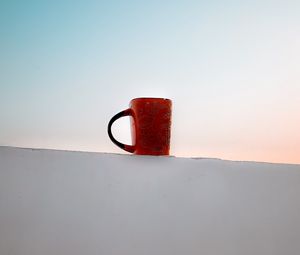 Preview wallpaper cup, coffee, wall, minimalism