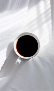 Preview wallpaper cup, coffee, white, drink, shadow