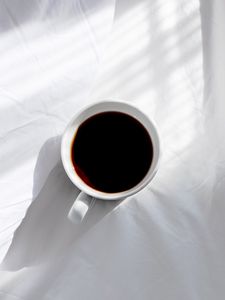 Preview wallpaper cup, coffee, white, drink, shadow