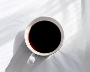 Preview wallpaper cup, coffee, white, drink, shadow