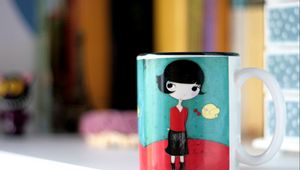 Preview wallpaper cup, drawing, design, dishes