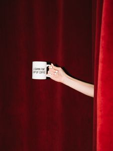 Preview wallpaper cup, drink, hand, red