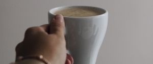 Preview wallpaper cup, drink, hand, white