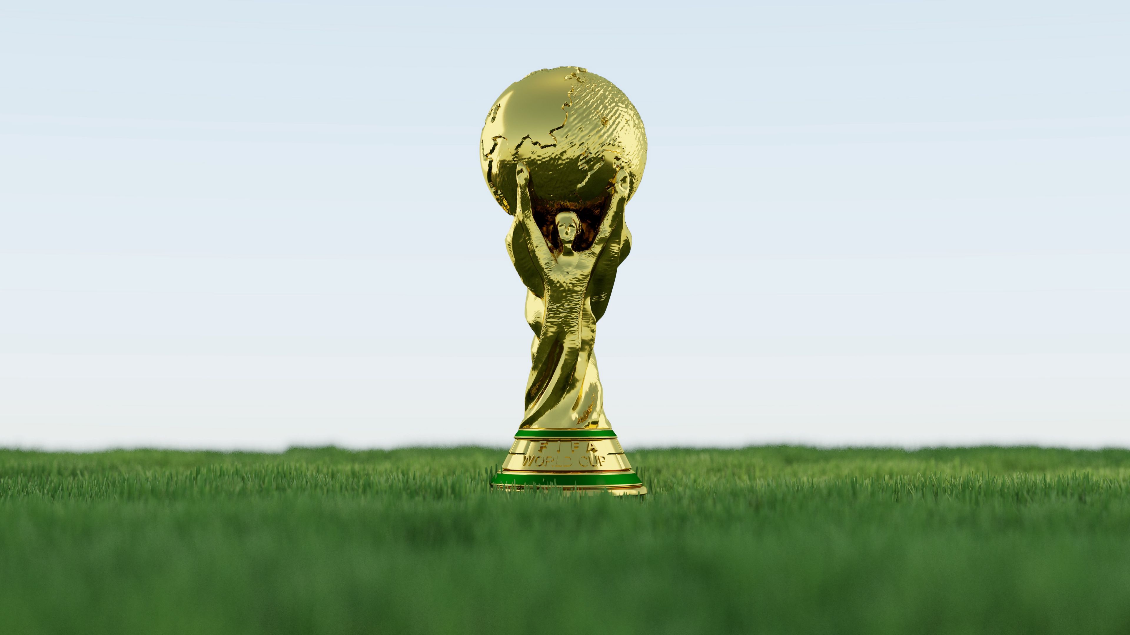 Download wallpaper 3840x2160 goblet, fifa world cup, football, trophy