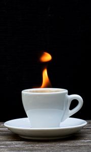 Preview wallpaper cup, fire, drink