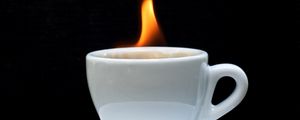 Preview wallpaper cup, fire, drink