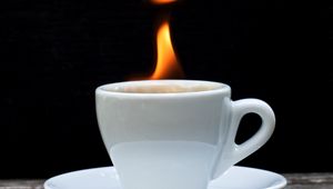 Preview wallpaper cup, fire, drink