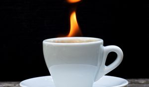 Preview wallpaper cup, fire, drink