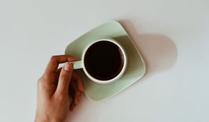 Preview wallpaper cup, hand, coffee, drink