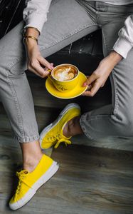 Preview wallpaper cup, hands, drink, style