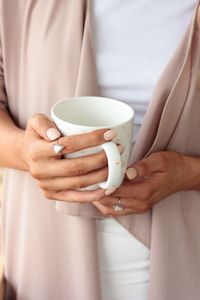 Preview wallpaper cup, hands, girl, drink