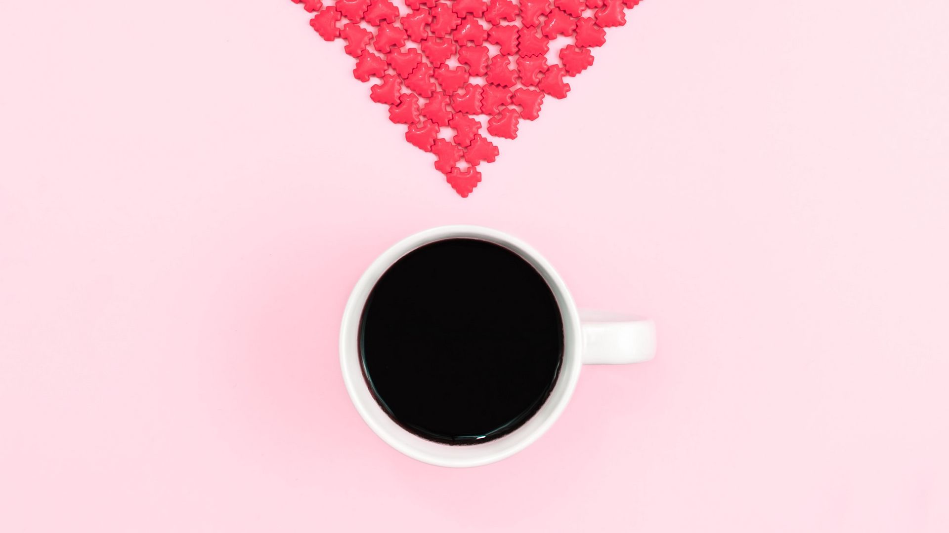 Download wallpaper 1920x1080 cup, heart, love, coffee, candy full hd