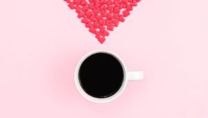 Preview wallpaper cup, heart, love, coffee, candy