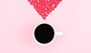 Preview wallpaper cup, heart, love, coffee, candy