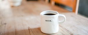 Preview wallpaper cup, inscription, drink