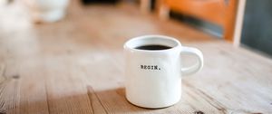 Preview wallpaper cup, inscription, drink