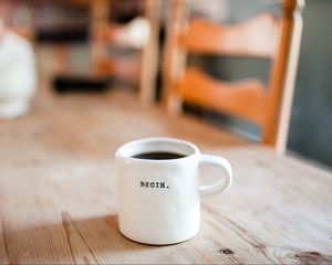 Preview wallpaper cup, inscription, drink