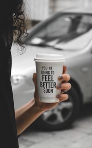 Preview wallpaper cup, inscription, motivation, text, words