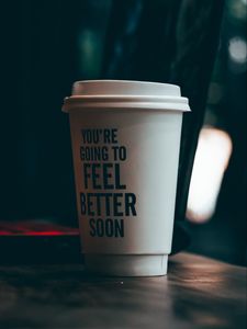 Preview wallpaper cup, inscription, motivation, words, text