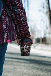 Preview wallpaper cup, inscription, words, coffee, hand