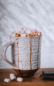 Preview wallpaper cup, marshmallow, chocolate, drink