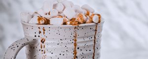 Preview wallpaper cup, marshmallow, chocolate, drink