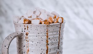 Preview wallpaper cup, marshmallow, chocolate, drink
