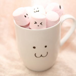 Preview wallpaper cup, marshmallow, smiles