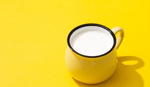 Preview wallpaper cup, milk, eggs, yellow