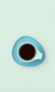 Preview wallpaper cup, minimalism, tea, drink, blue